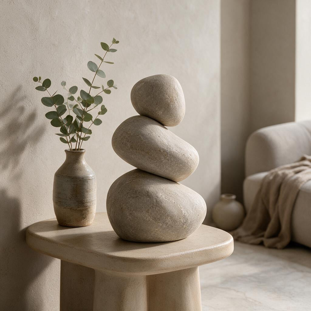 Stacked Pebble Sculpture — form