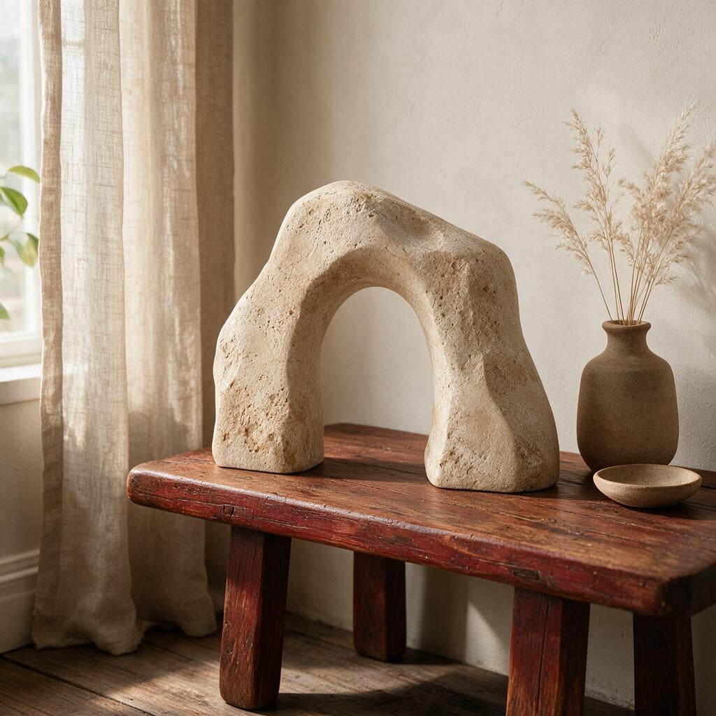 Weathered Sand Arch Sculpture — interior setting
