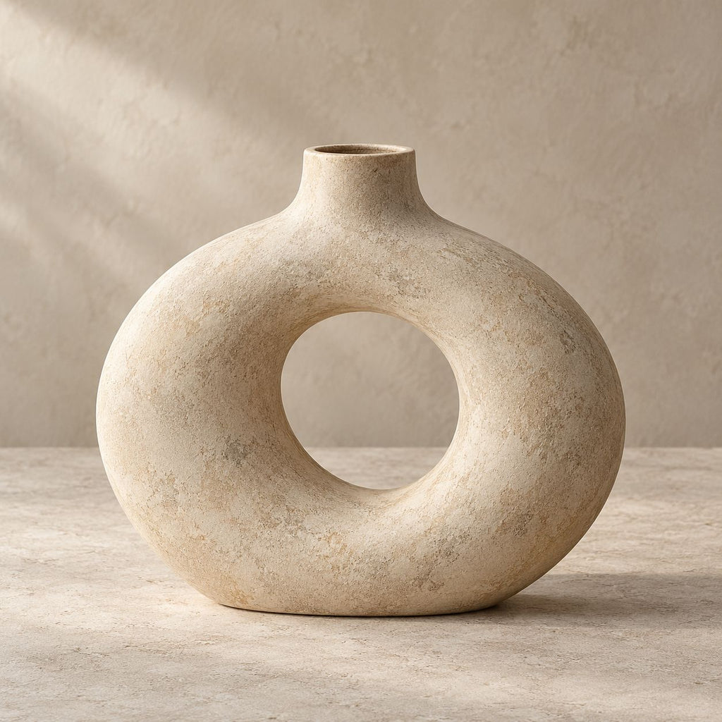 Limestone-Tone Halo Vase — form