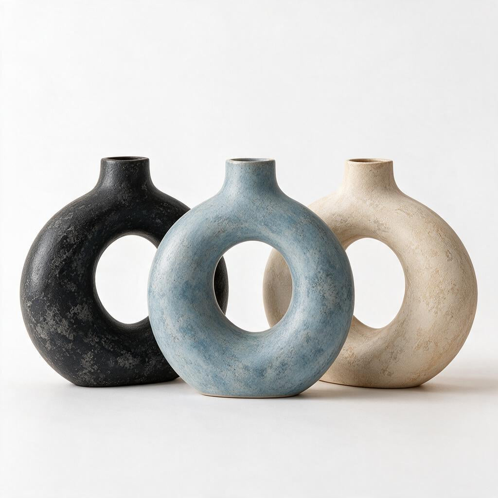 Limestone-Tone Halo Vase — styling references