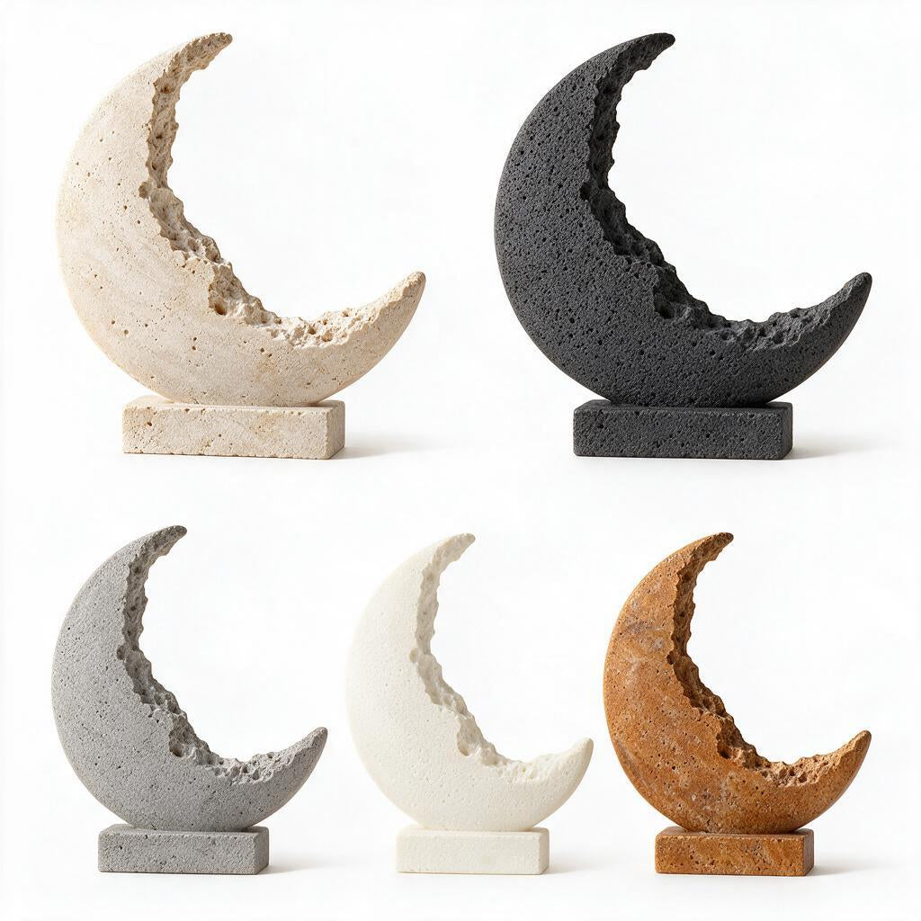 Eroded Crescent Sculpture — styling references