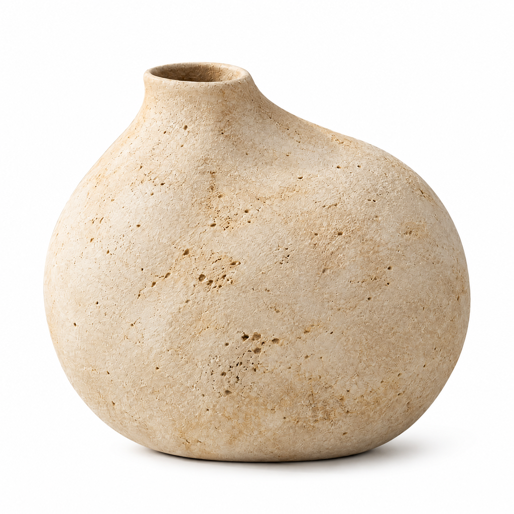 Sand Ivory Organic Vase — product view