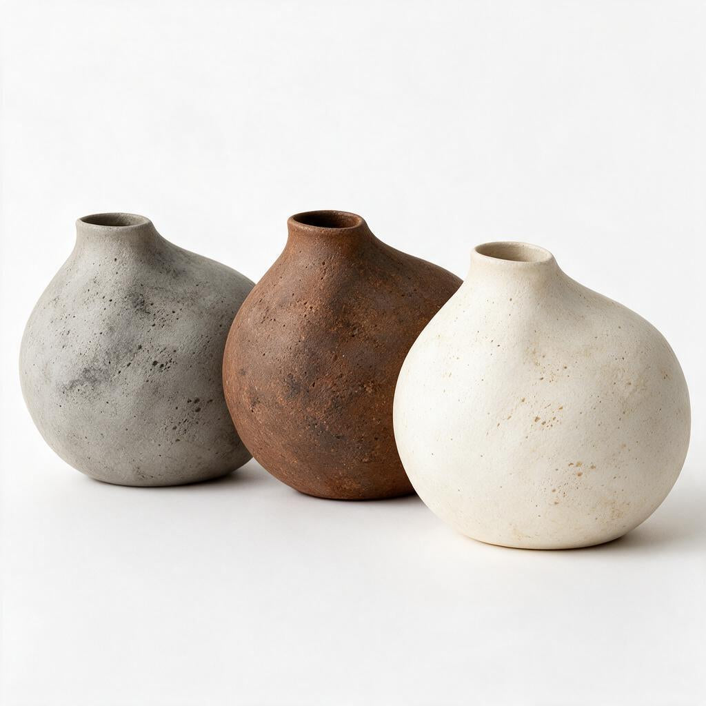 Sand Ivory Organic Vase — styling references
