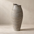 Ash Gray Ripple-Rim Vase — form