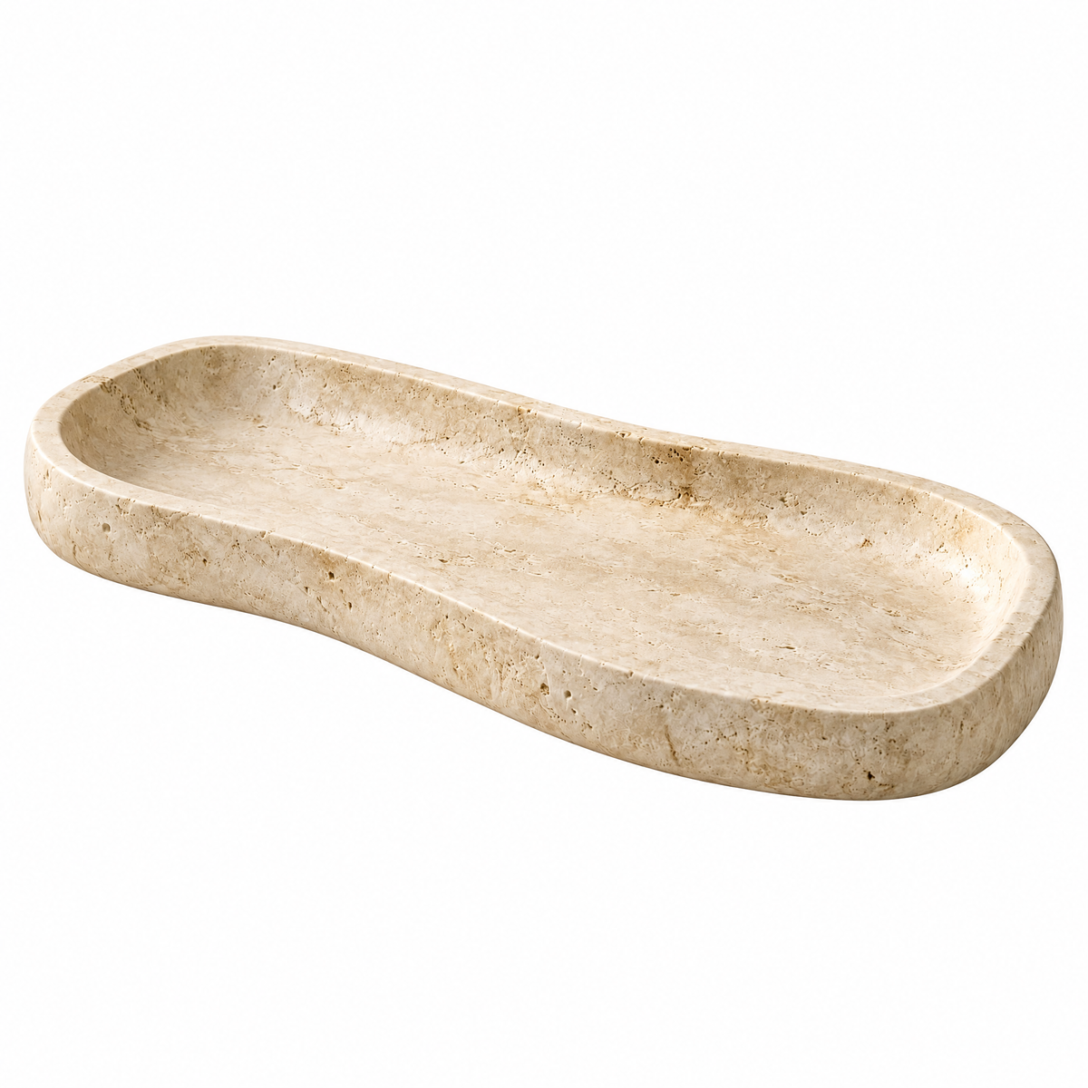 Cream Organic Rectangle Tray — product view